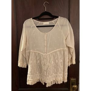 4 Love and Liberty - ivory tunic top